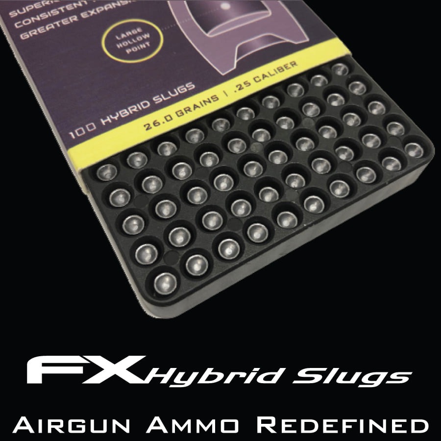 FX Hybrid Slugs .25 26gr Air Rifle Air Gun PCP Only Ammo 