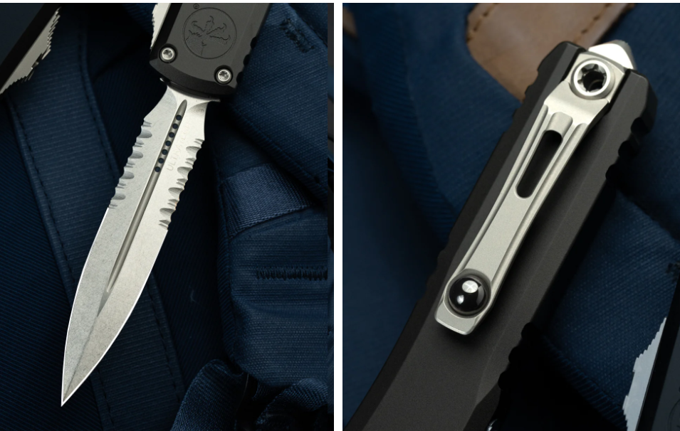 Microtech Knife NEW Ultratech® ZBP™ D/E Stonewash Part Serrate (1122-11) - Image 2