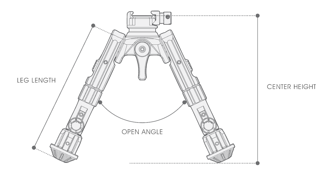 UTG® Recon 360® TL Bipod, 7"-9" Center Height - Image 2